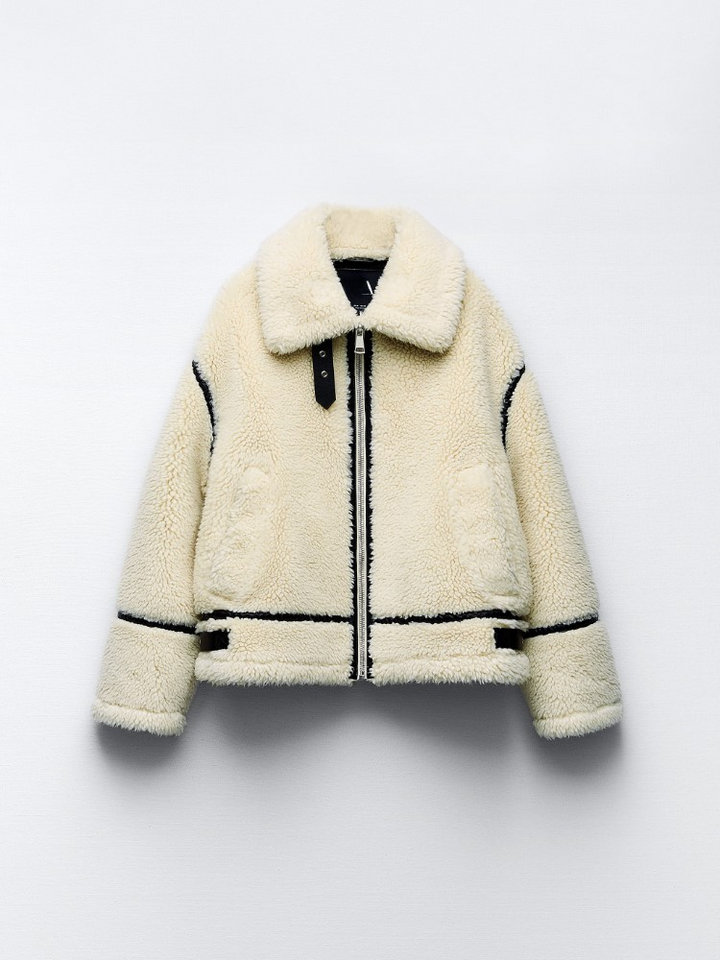 CHARLIE - MANTEAU EN SHEARLING VEGAN